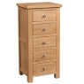 Dallow Oak 5 Drawer Wellington Dallow Oak 5 Drawer Wellington