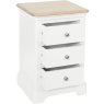 Lingwood Painted White 3 Drawer Bedside Lingwood Painted White 3 Drawer Bedside