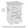Lingwood Painted White 3 Drawer Bedside Lingwood Painted White 3 Drawer Bedside
