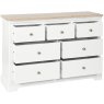 Lingwood Painted White 3 Over 4 Combination Chest Lingwood Painted White 3 Over 4 Combination Chest