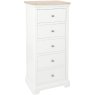 Lingwood Painted White 5 Drawer Tall Chest Lingwood Painted White 5 Drawer Tall Chest