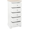 Lingwood Painted White 5 Drawer Tall Chest Lingwood Painted White 5 Drawer Tall Chest