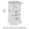 Lingwood Painted White Compact 3 Drawer Bedside Lingwood Painted White Compact 3 Drawer Bedside