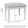 Lingwood Painted White Dressing Table Stool Lingwood Painted White Dressing Table Stool